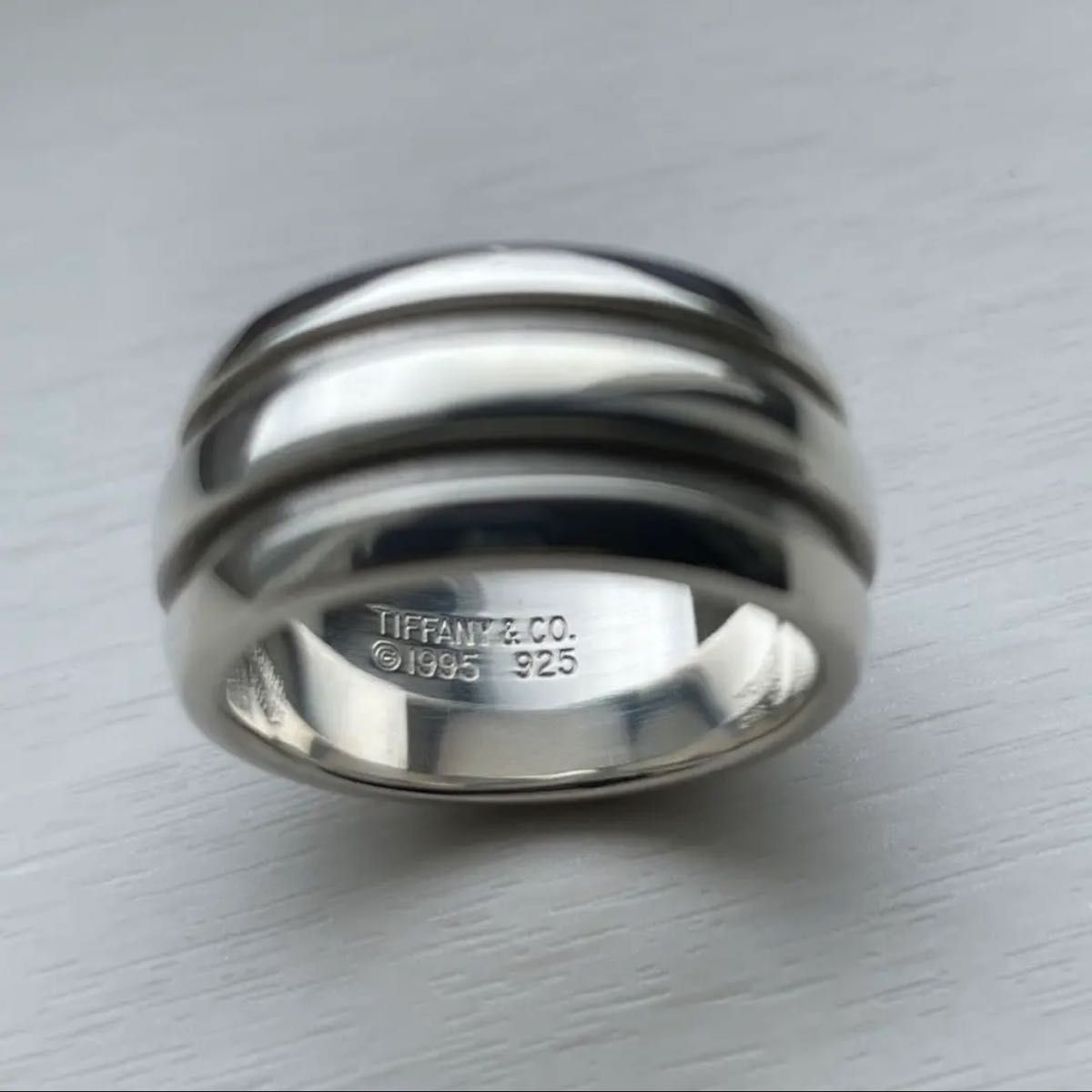 極美品　Tiffany ティファニーグルーブドリング 指輪　10.5号　シルバー