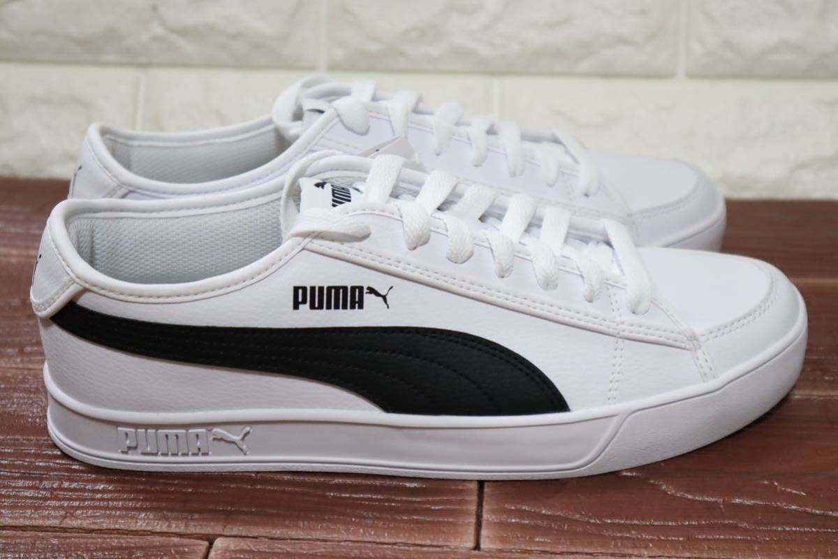 新品 28㎝　PUMA プーマ PUMA SMASH V2 VULC SL メンズ　スニーカー　ユニセックス　ホワイト　ブラック 通学　通勤　運動靴_画像6