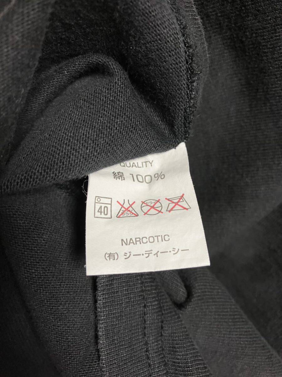 2000's ビンテージ NARCOTIC ナーコティック プレーン Tシャツ LARGE ブラック 黒 無地 熊谷隆志 ストリートブランド xpv_画像7