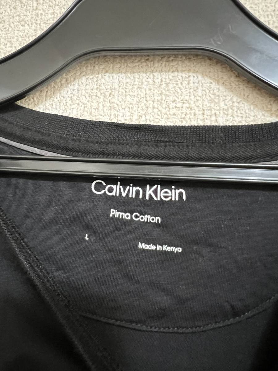 ハワイで購入! 新品未使用 CalvinKlein カルバンクライン 半袖 丸首 Tシャツ ブラック 黒 サイズL スポーツ レジャー ワイキキ アメリカ_画像3