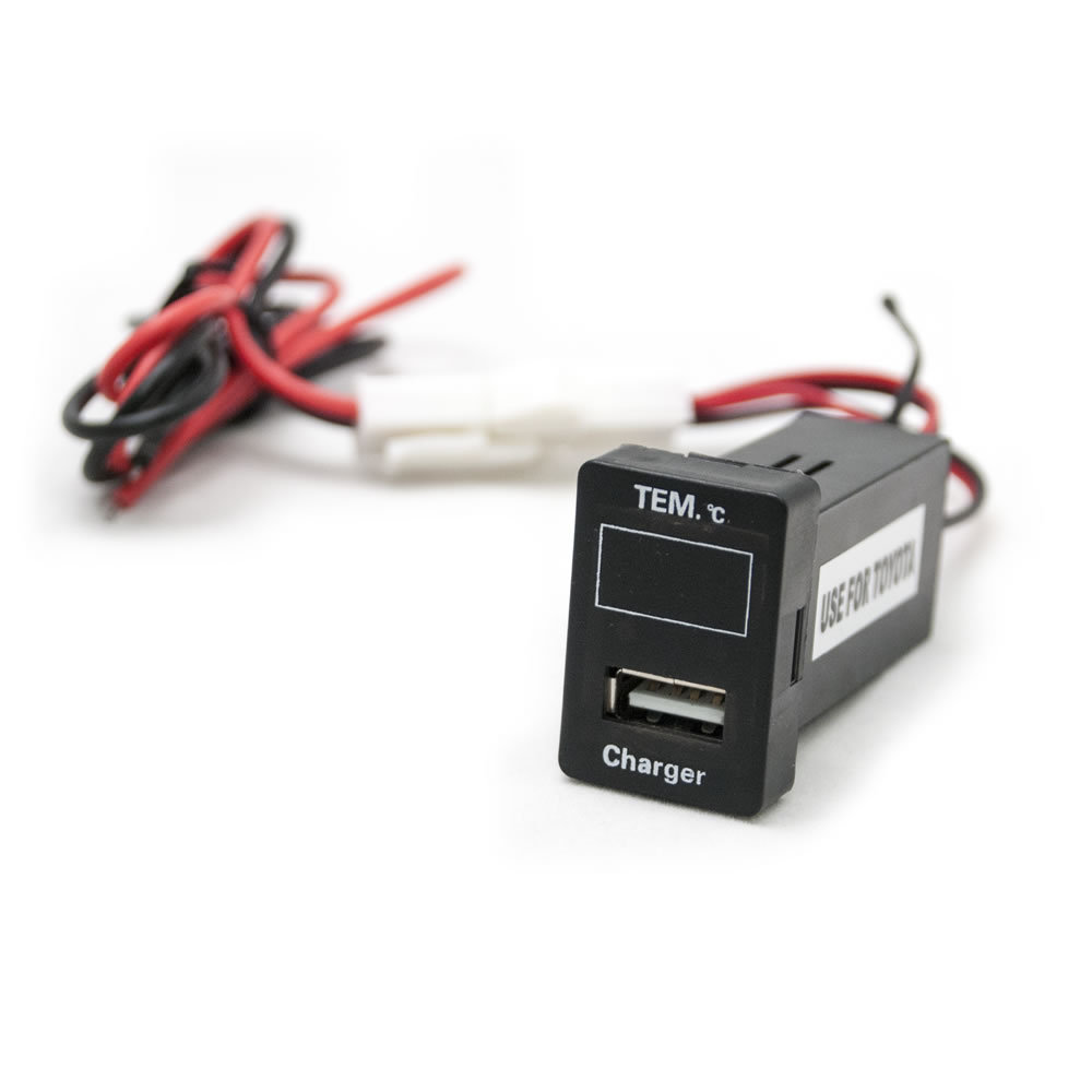 品番U08 LA600 LA610S タント 温度計付き USB充電ポート 増設キット トヨタA 5V 最大2.1A_画像1