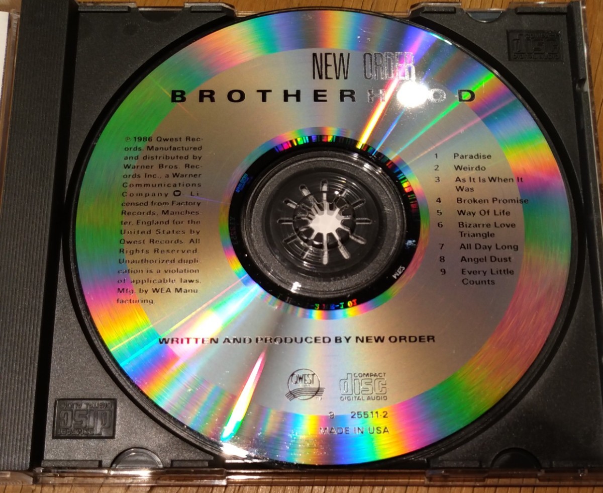 New Order Brotherhood 旧規格輸入盤中古CD ニュー・オーダー ブラザーフッド 9 25511-2の画像3