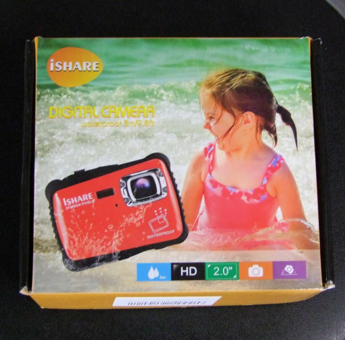 ★iSHARE HD デジタルカメラ 子供用 防水 【レッド】の画像1