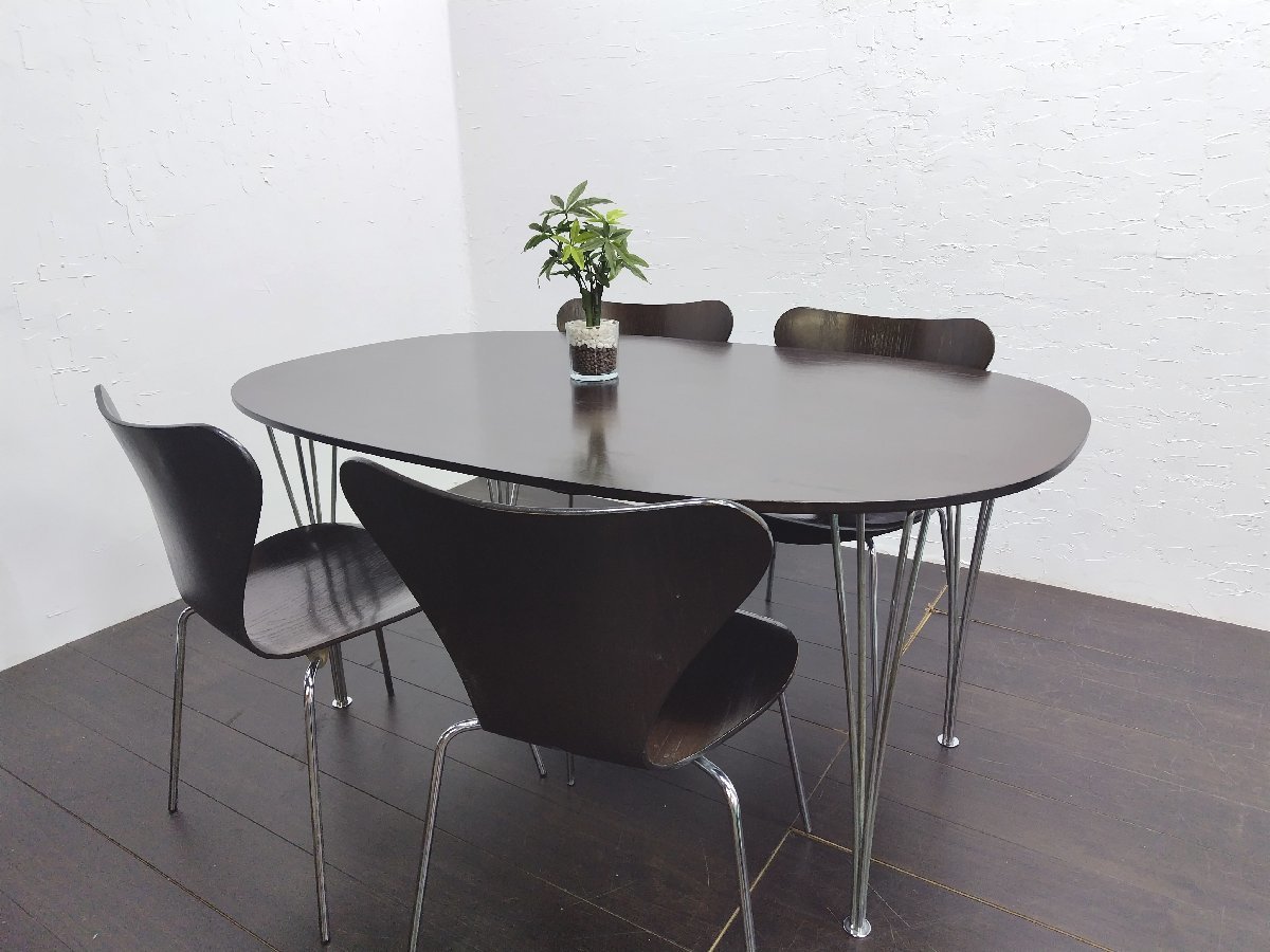 Fritz Hansen フリッツハンセン スーパー楕円テーブル B612 ダイニングテーブル 34万 Bテーブル ｗ150㎝ 食卓テーブル アルネ・ヤコブセン