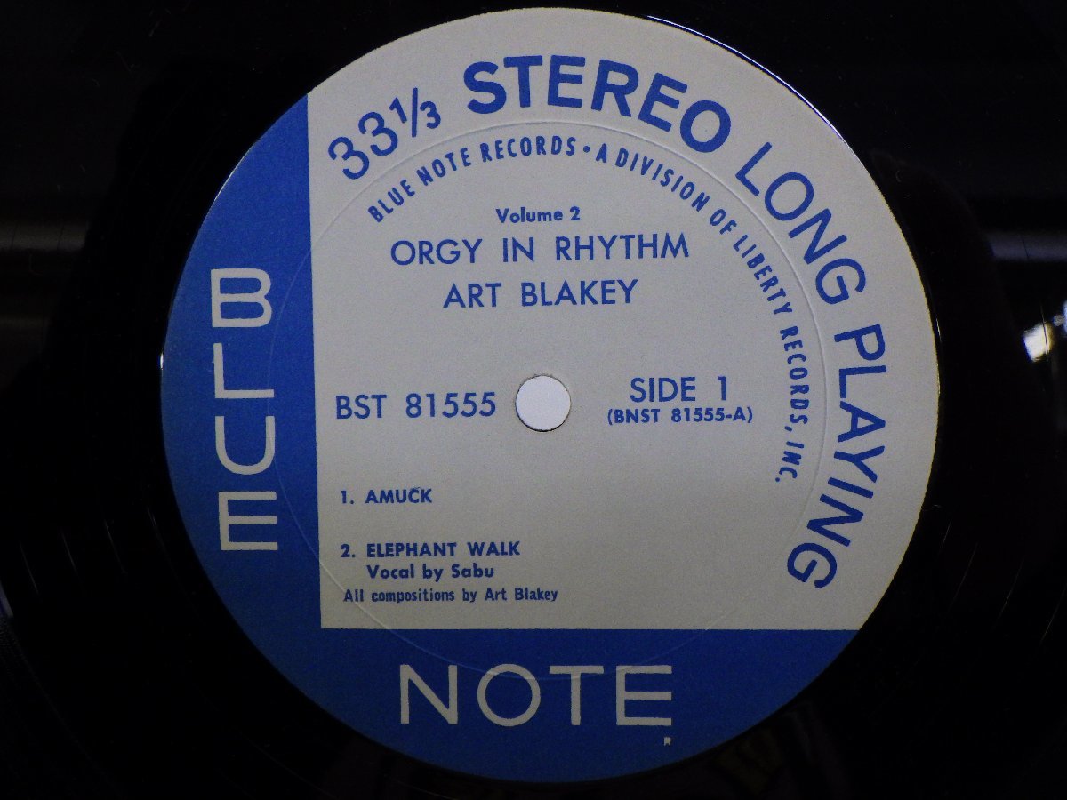 LP レコード 帯 BLUE NOTE ART BLAKEY アート ブレイキー ORGY IN RHYTHM ドラムとリズムの饗宴 第２集 【E+】 D14022J_画像4