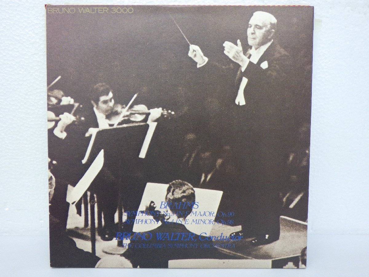 LP レコード 帯 2枚組 ブルーノ ワルター指揮 BRAHMS ブラームス SYMPOHNIES Nos 3 & 4 交響曲第3番&第4番 【E-】 D14079A_画像2