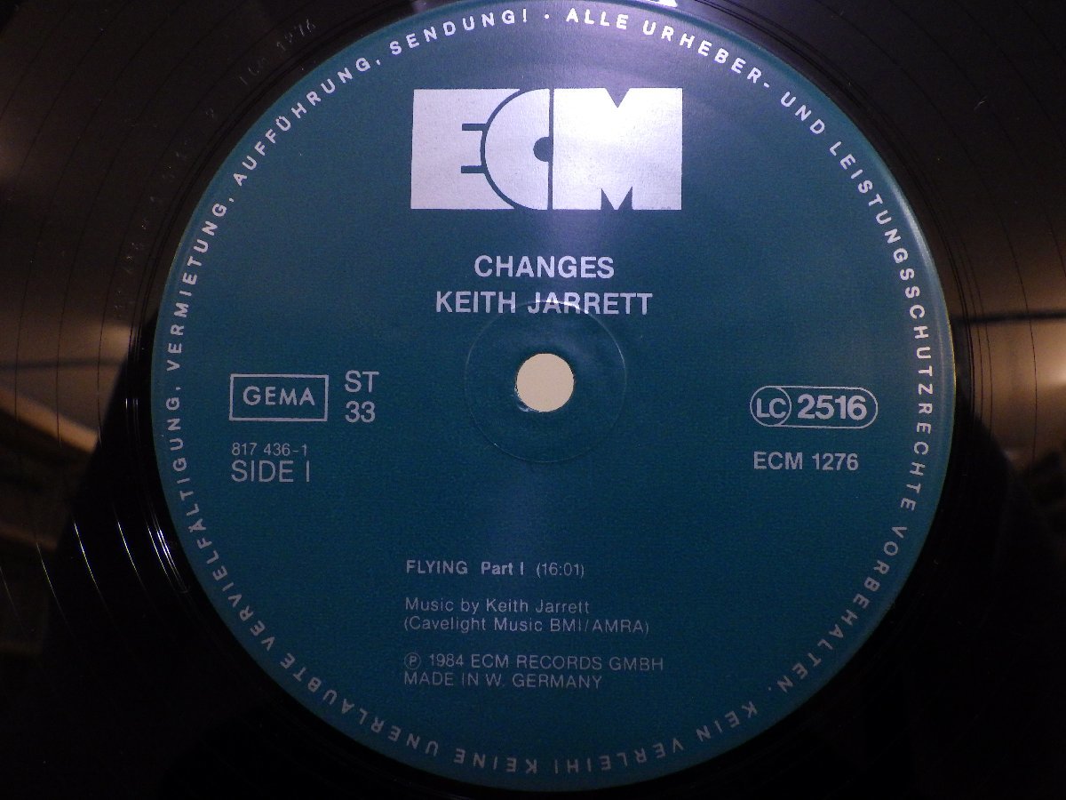 LP レコード KEITH JARRETT キース ジャレット GARY PEACOCK ゲイリー ピーコック JACK DEJOHNETTE CHANGES 【E+】 M3327J_画像3