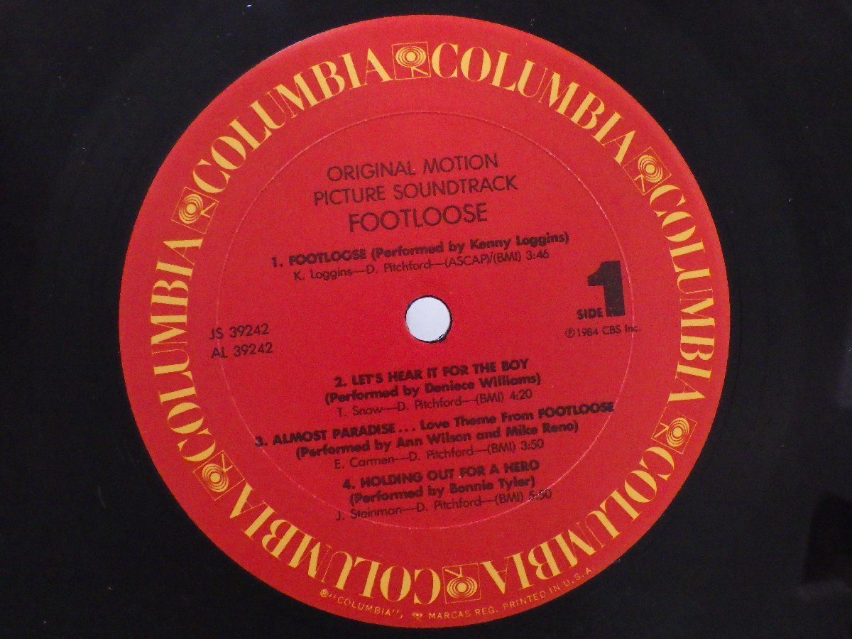 LP レコード FOOTLOOSE 映画 フットルース ORIGINAL MOTION PICTURE SOUNDTRACK オリジナルサウンドトラック 【E+】 E9222K_画像3