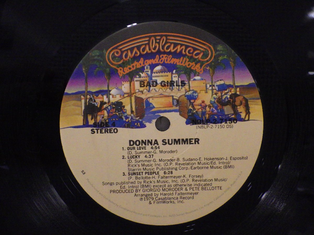 LP レコード 2枚組 DONNA SUMMER ドナ サマー BAD GIRLS 華麗なる誘惑 【E-】 E9900Gの画像5