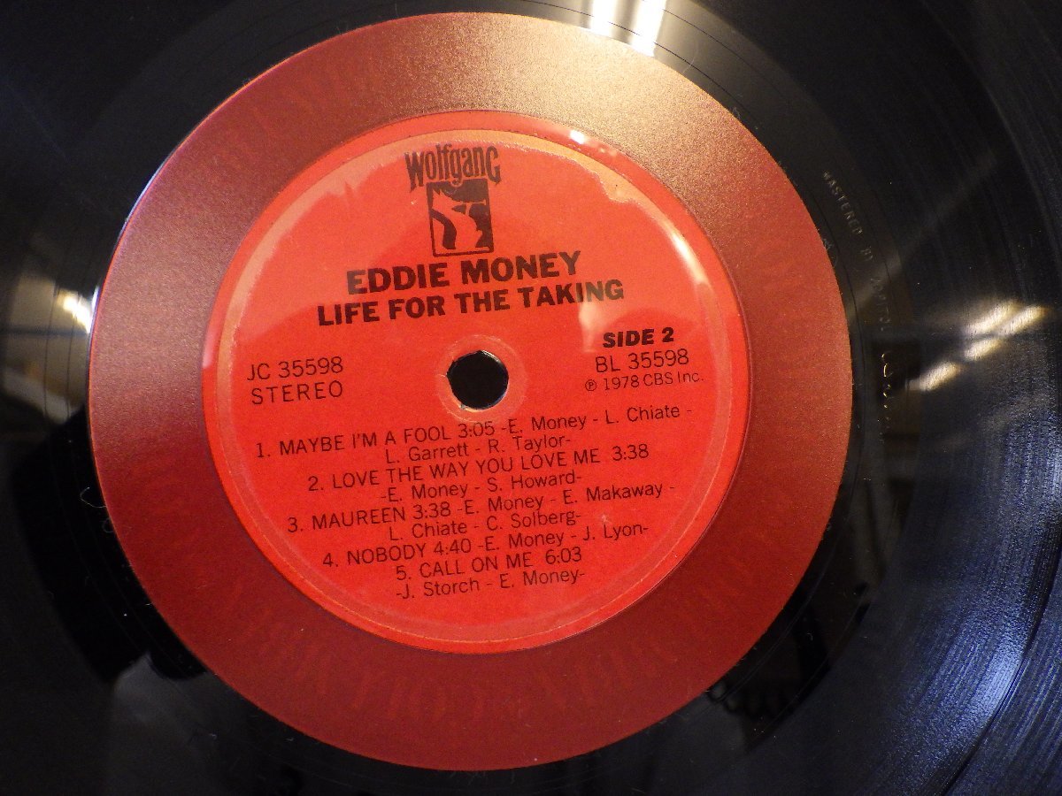 LP レコード EDDIE MONEY エディ マネー LIFE FOR THE TAKING 【E+】 D15018E_画像4