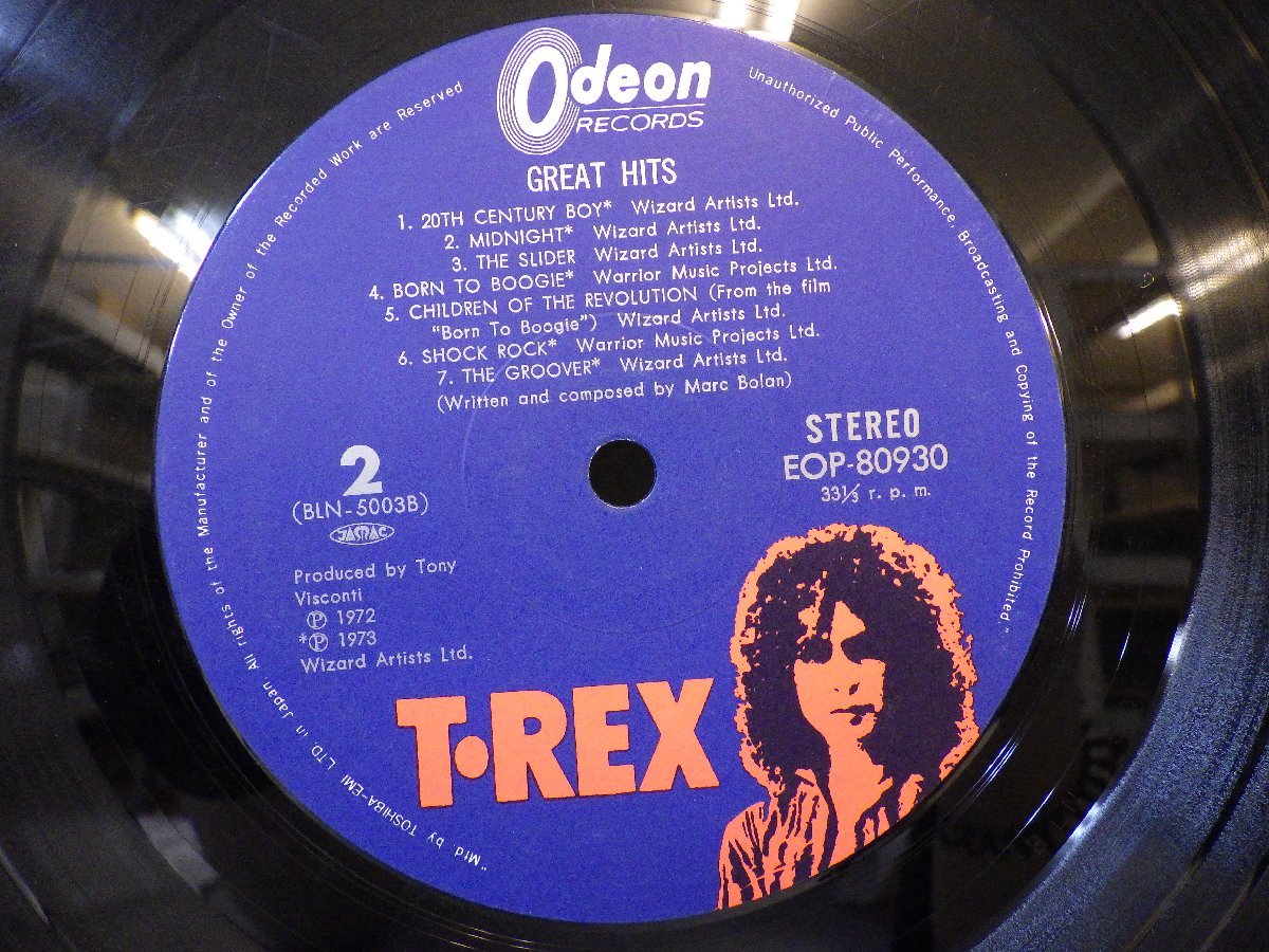 LP レコード T REX T レックス GREAT HITS 【VG+】 D15105E_画像4