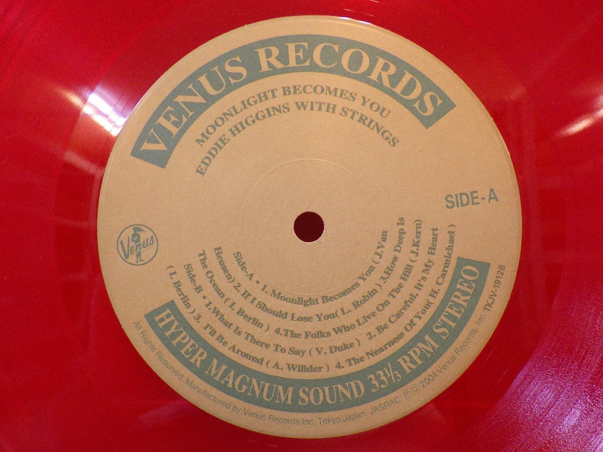 LP レコード 帯 赤盤 Eddie Higgings With Strings エディ ヒギンズ Moonlight Becomes You ムーンライト ビカムズ ユー 【E+】 D16418Sの画像3