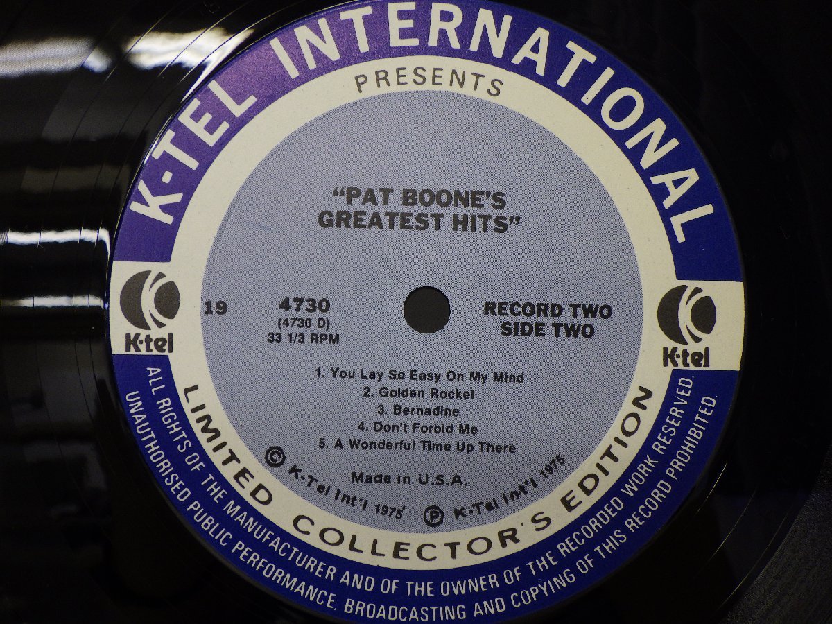 LP レコード 2枚組 PAT BOONE パット ブーン PAT BOONE'S GREATEST HITS パット ブーン グレイテスト ヒッツ 【E+】 E11285Y_画像6