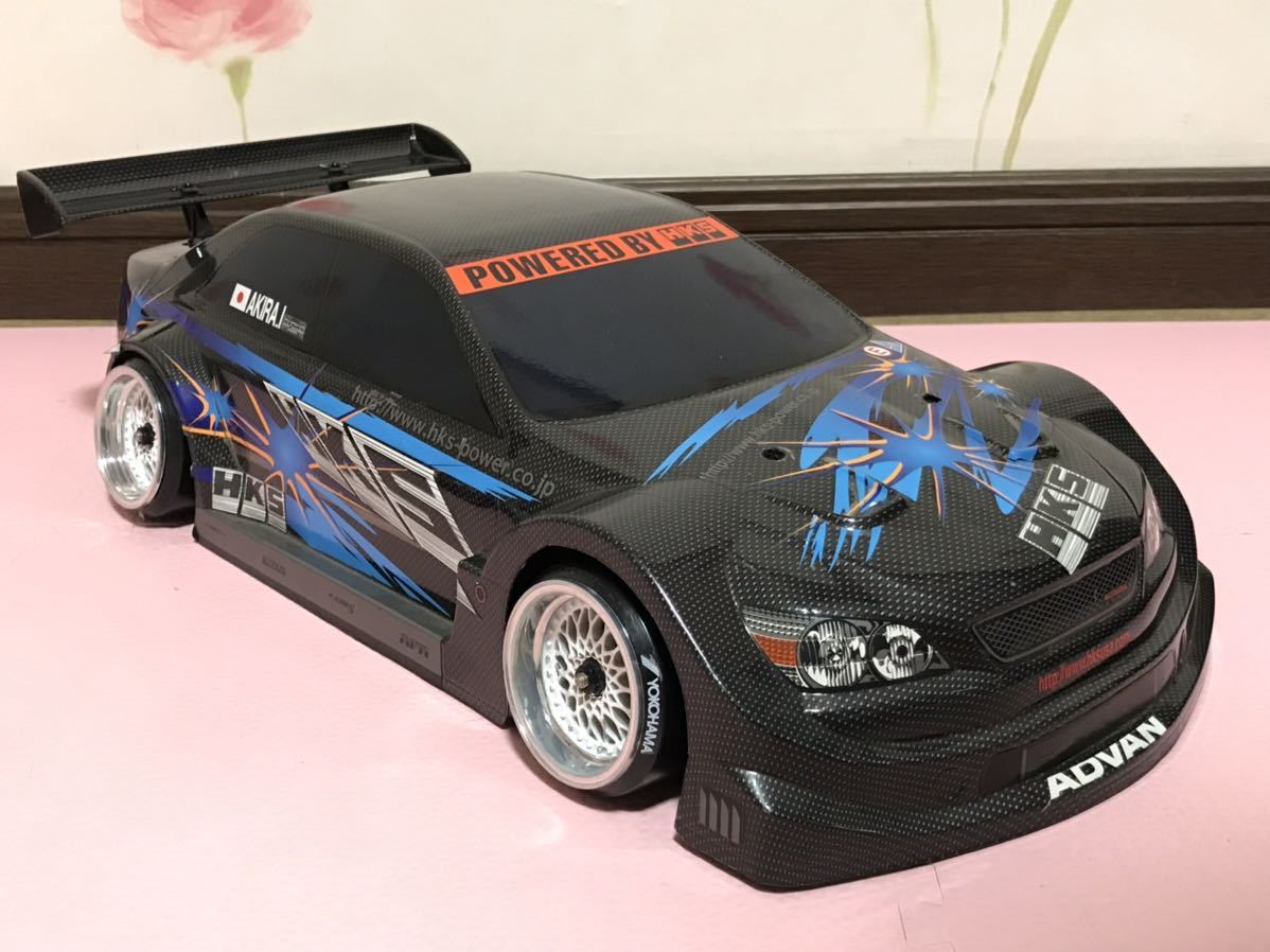 送料無料　1/10 トヨタ　アルテッツァ　HKS　レーシングカー　未走行　ラジコンボディ　タミヤ TAMIYA TOYOTA ALTEZZA RACING CAR_画像1