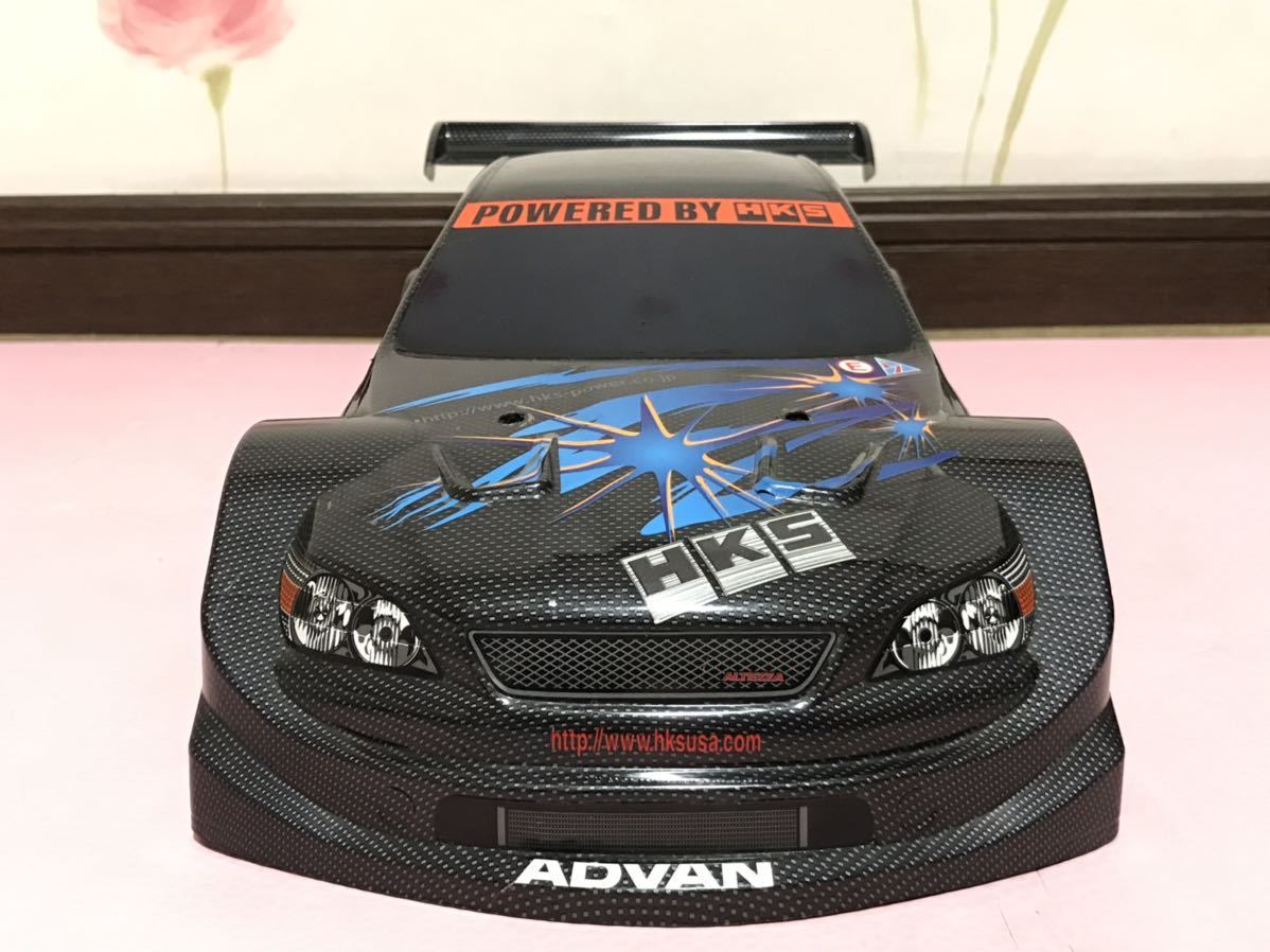 送料無料　1/10 トヨタ　アルテッツァ　HKS　レーシングカー　未走行　ラジコンボディ　タミヤ TAMIYA TOYOTA ALTEZZA RACING CAR_画像2