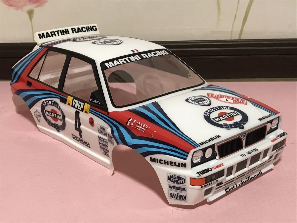 送料無料　未走行 1/10 ランチア デルタインテグラーレ マルティーニ ラリーカー ラジコンボディ タミヤ TAMIYA LANCIA DELTA INTEGRALE_画像1