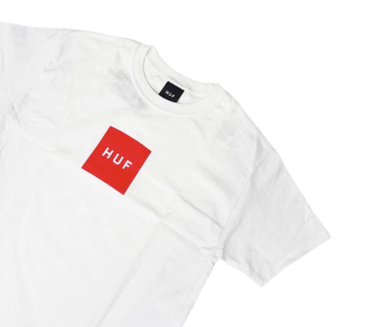 ハフ 半袖 Tシャツ TS01666 ホワイト Sサイズ ボックスロゴ フロントロゴ カットソー ユニセックス HUF ESSENTIALS BOX LOGO S/S TEE 新品の画像5