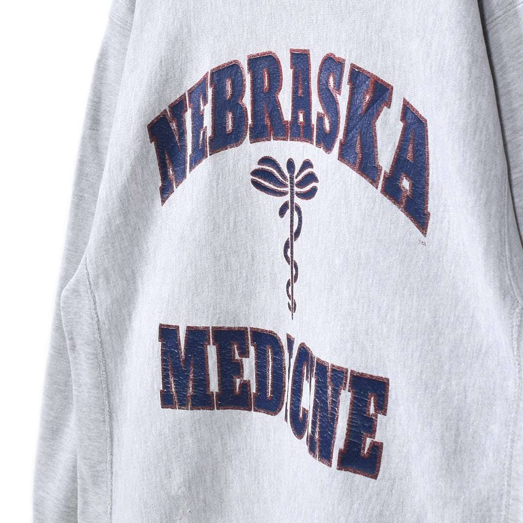 【送料無料】90s チャンピオン USA製 リバースウィーブ スウェット ヴィンテージ NEBRASKA MEDICINE CHAMPION メンズXL 古着 @CF0597