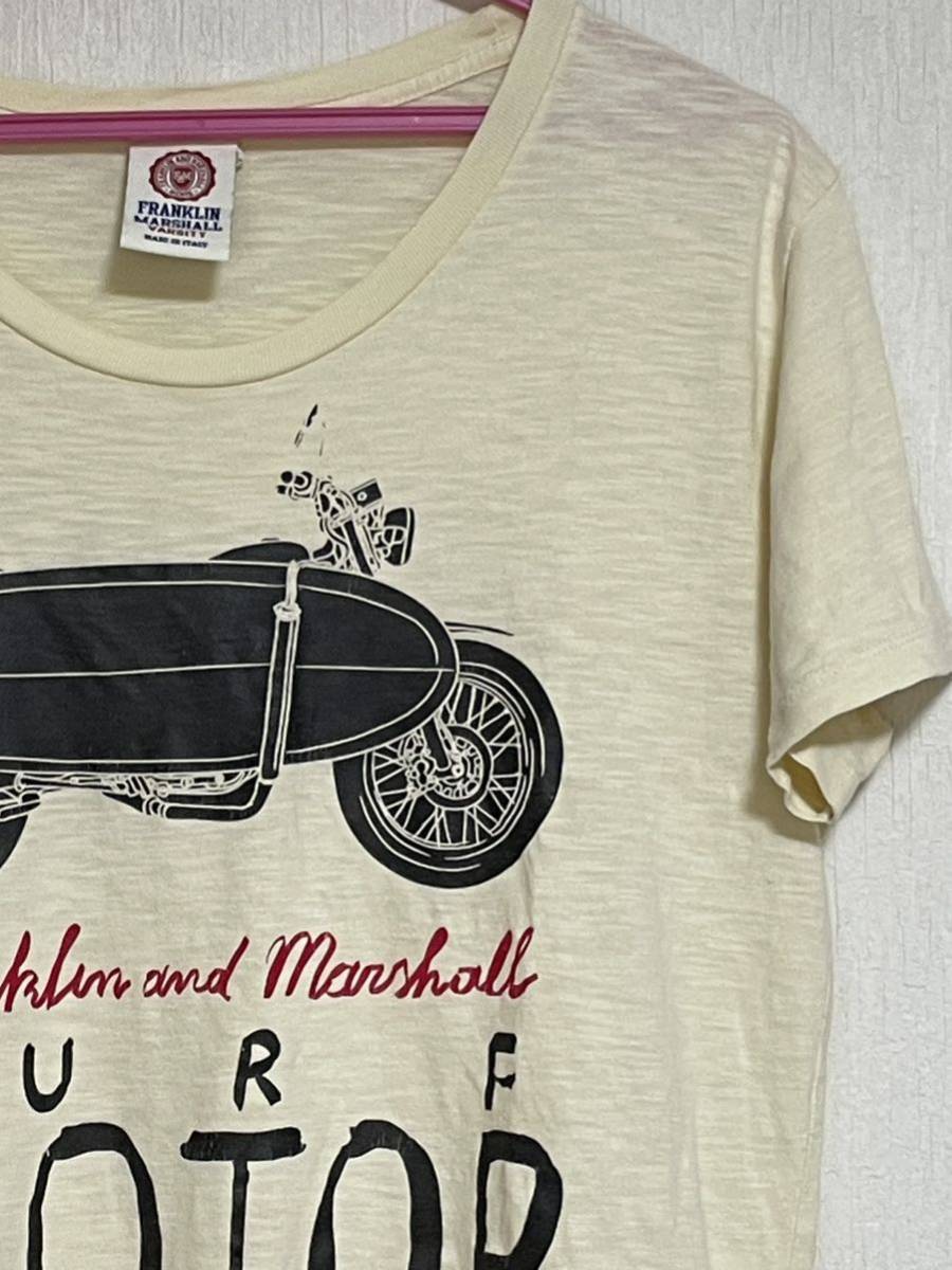 FRANKLIN&MARSHALL フランクリンマーシャル SURF MOTOR CYCLES クラックプリント半袖Tシャツ