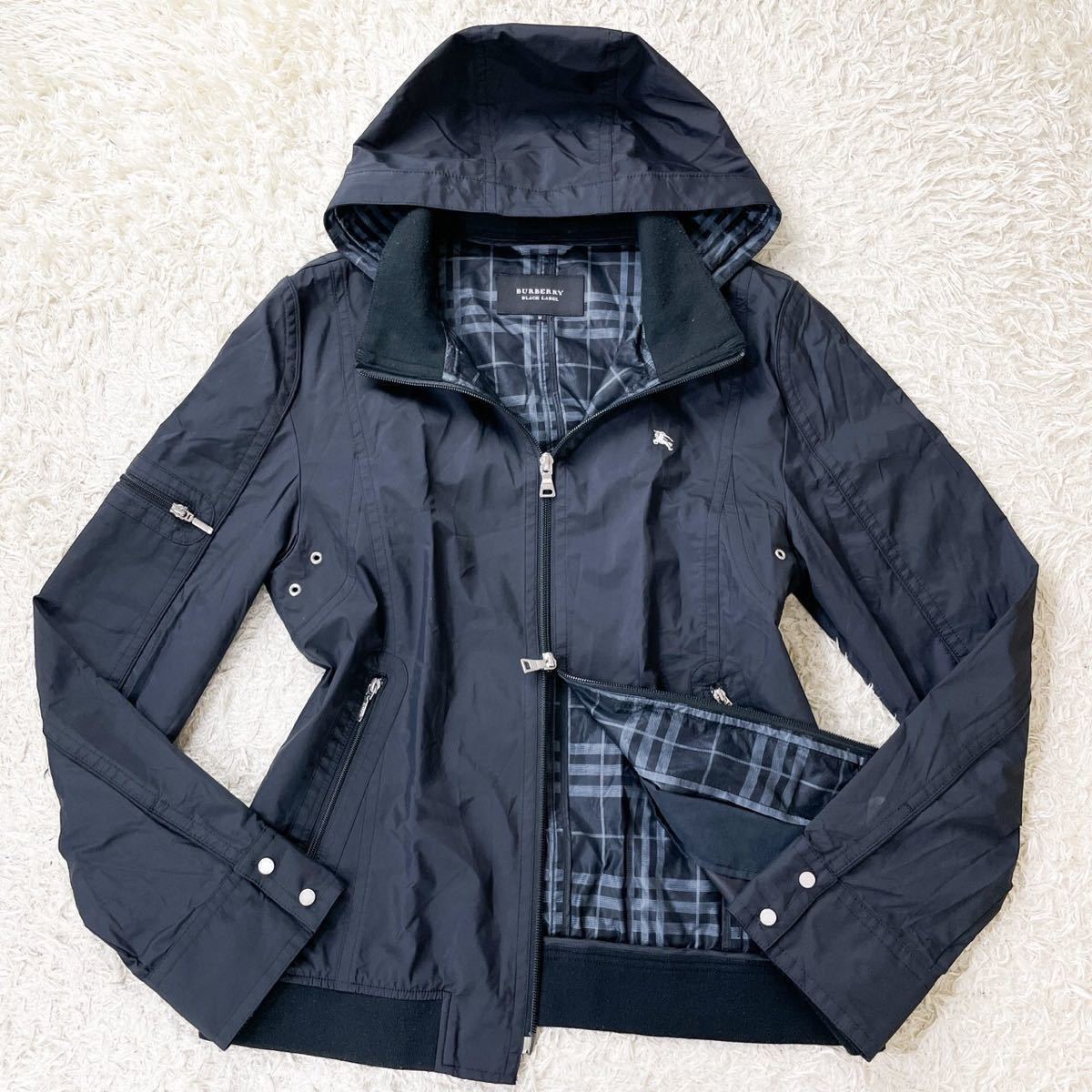 極美品 BURBERRY BLACK LABEL ナイロン ジャケット M ゴルフ