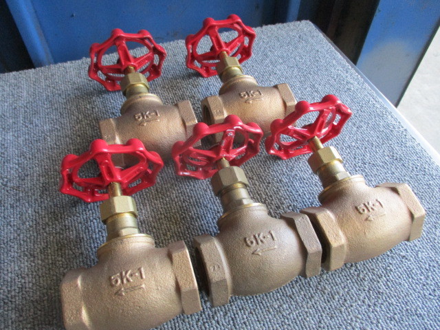 KITZ 青銅製バルブ 給水用鉛フリー 5Kゲートバルブ 5K-1 5本セット 配管 設備 未使用保管品 （5-4）_画像5