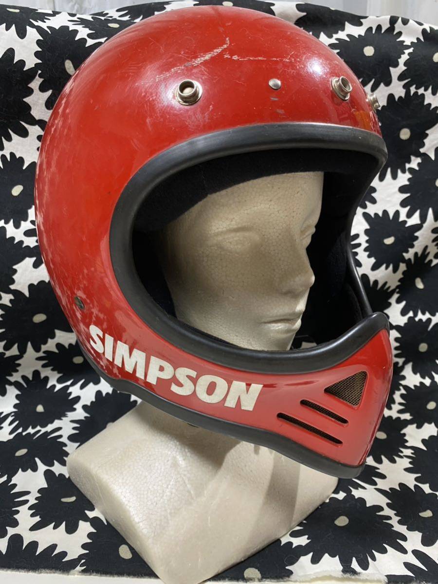 SIMPSON シンプソン Model52 80's ビンテージ モトクロス ヘルメット 