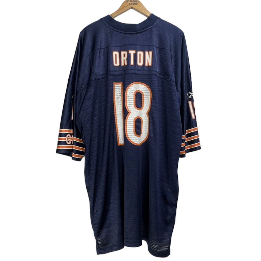 ■ Reebok リーボック NFL Chicago Bears ベアーズ #18 ORTON ユニフォーム フットボール Tシャツ サイズ3XL ネイビー アメフト アメカジ■の画像7
