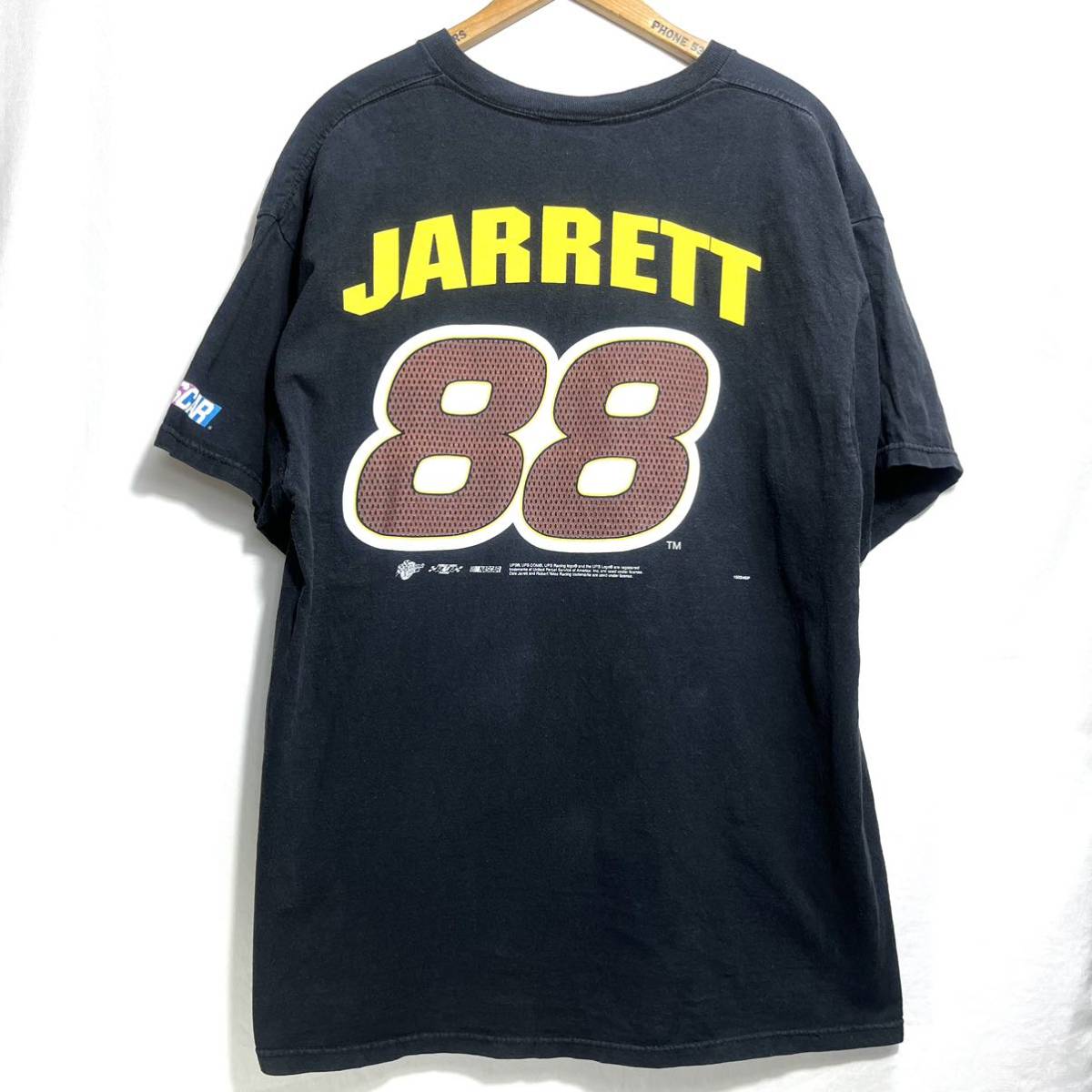 ■ 90s 00s ビンテージ WINNER'S CIRCLE NASCAR ナスカー UPS #88 Dale Jarrett レーシング プリント Tシャツ XL 黒 Racing 企業系 ■_画像5