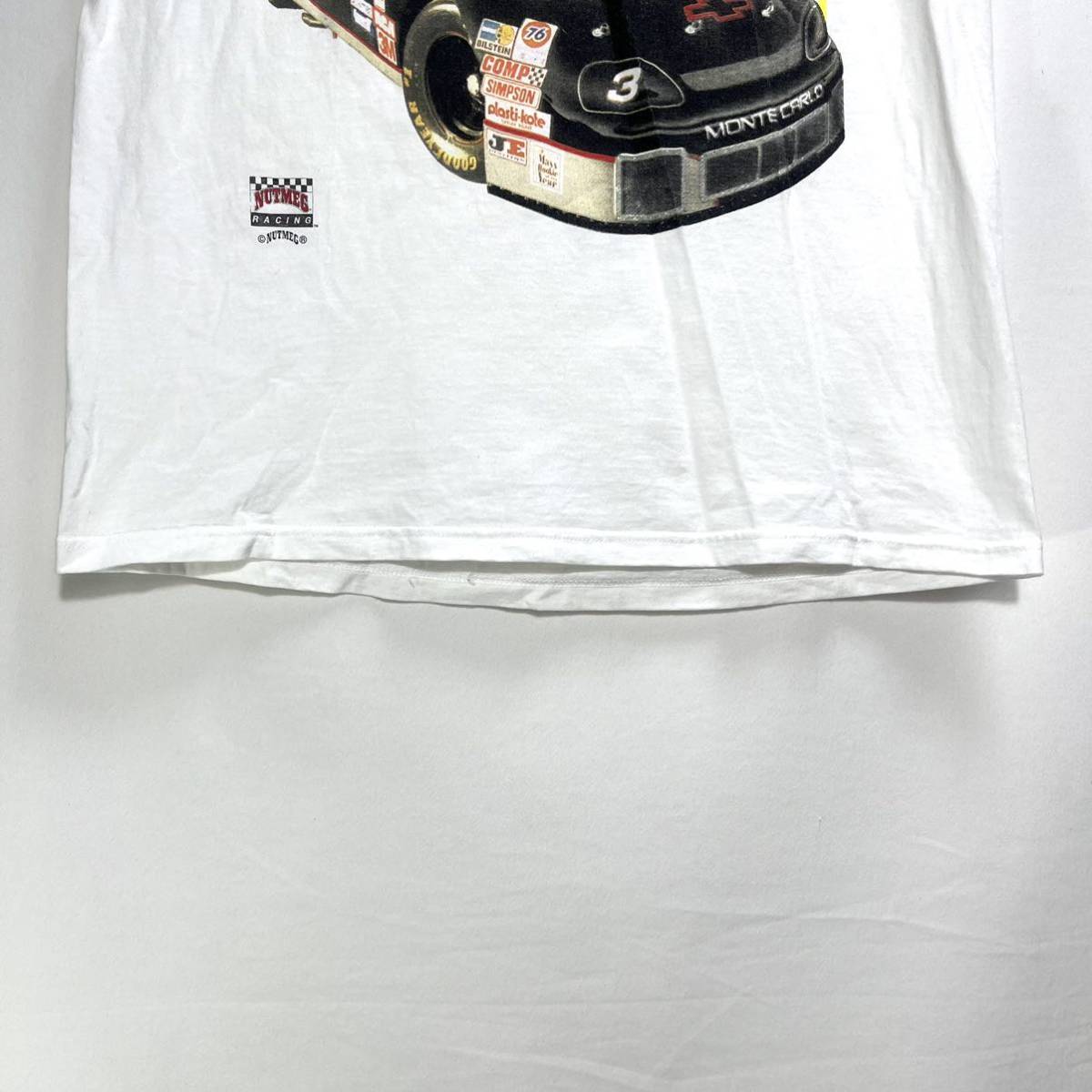 ■ 90s 90年代 USA製 ビンテージ CHASE NASCAR ナスカー NUTMEG RACING #3 Dale Earnhardt デイル アーンハート レーシング Tシャツ L ■の画像6