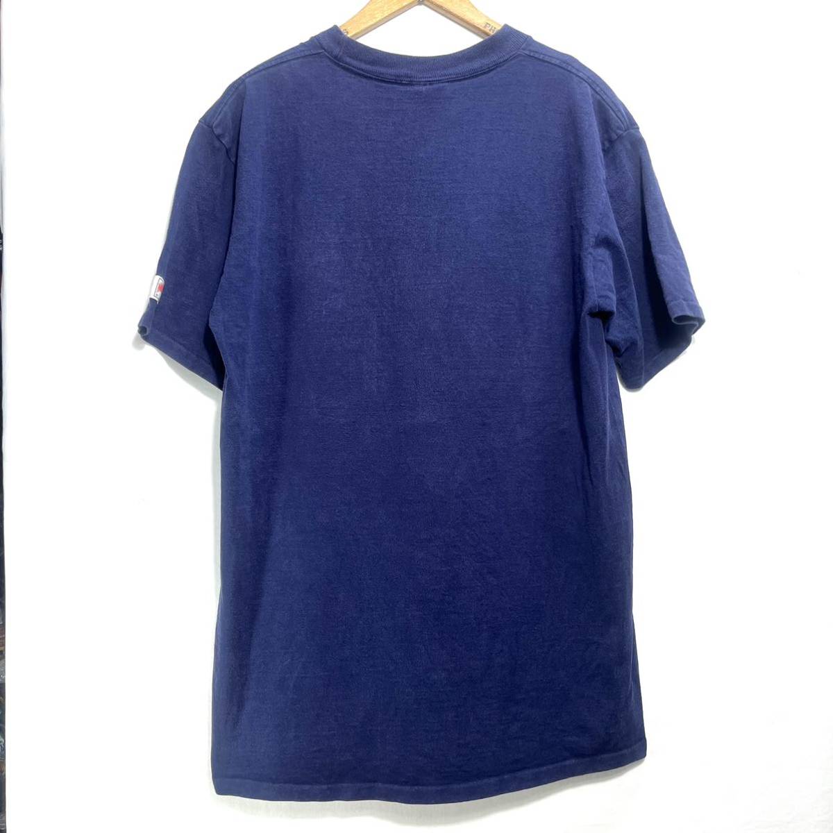 ■ 90s 90年代 ビンテージ USA製 NUTMEG NFL COWBOYS カウボーイズ 刺繍ロゴ入り イラスト Tシャツ サイズXL 紺 アメフト スポーツ 観戦 ■_画像8