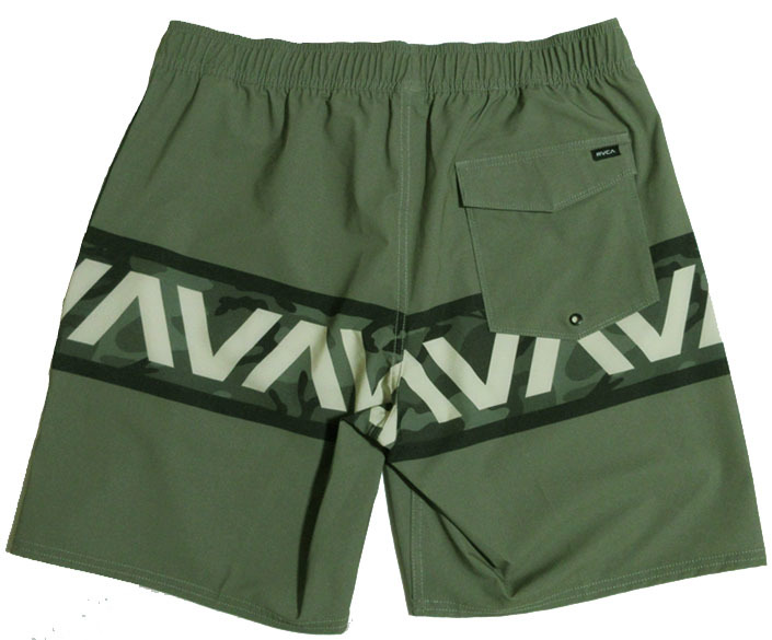 RVCA ( Roo ka) VA BANDED TRUNK 18 спортивные шорты M размер зеленый зеленый Surf трусы купальный костюм 