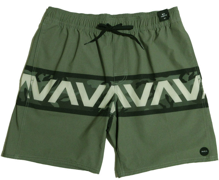 RVCA ( Roo ka) VA BANDED TRUNK 18 спортивные шорты M размер зеленый зеленый Surf трусы купальный костюм 