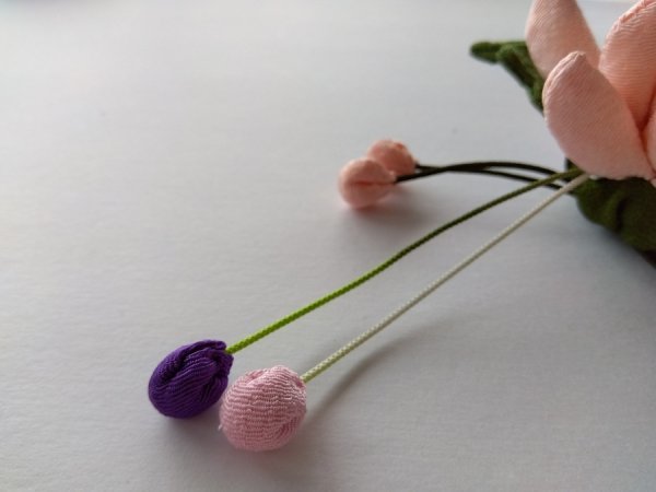 ちりめん細工 菊 きく 3連 つるし飾り 縮緬 手作り 逸品 ハンドメイド 手芸品 473_画像6