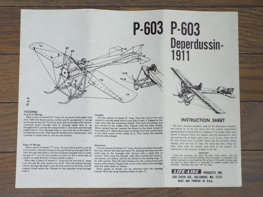 送料無料！パイロ 1/48　ドペルデュサン 1911年型　 # P603-100_画像3