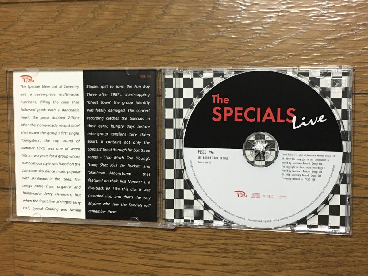 The Specials / Live : Too Much Too Young ライブ盤 傑作 輸入盤(品番:PLSCD796) 廃盤CD Terry Hall / Fun Boy Three / The Special AKA_画像4