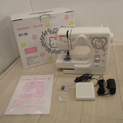 6207PA23【ほぼ未使用】JANOME サンリオ ハローキティ 電動ミシン