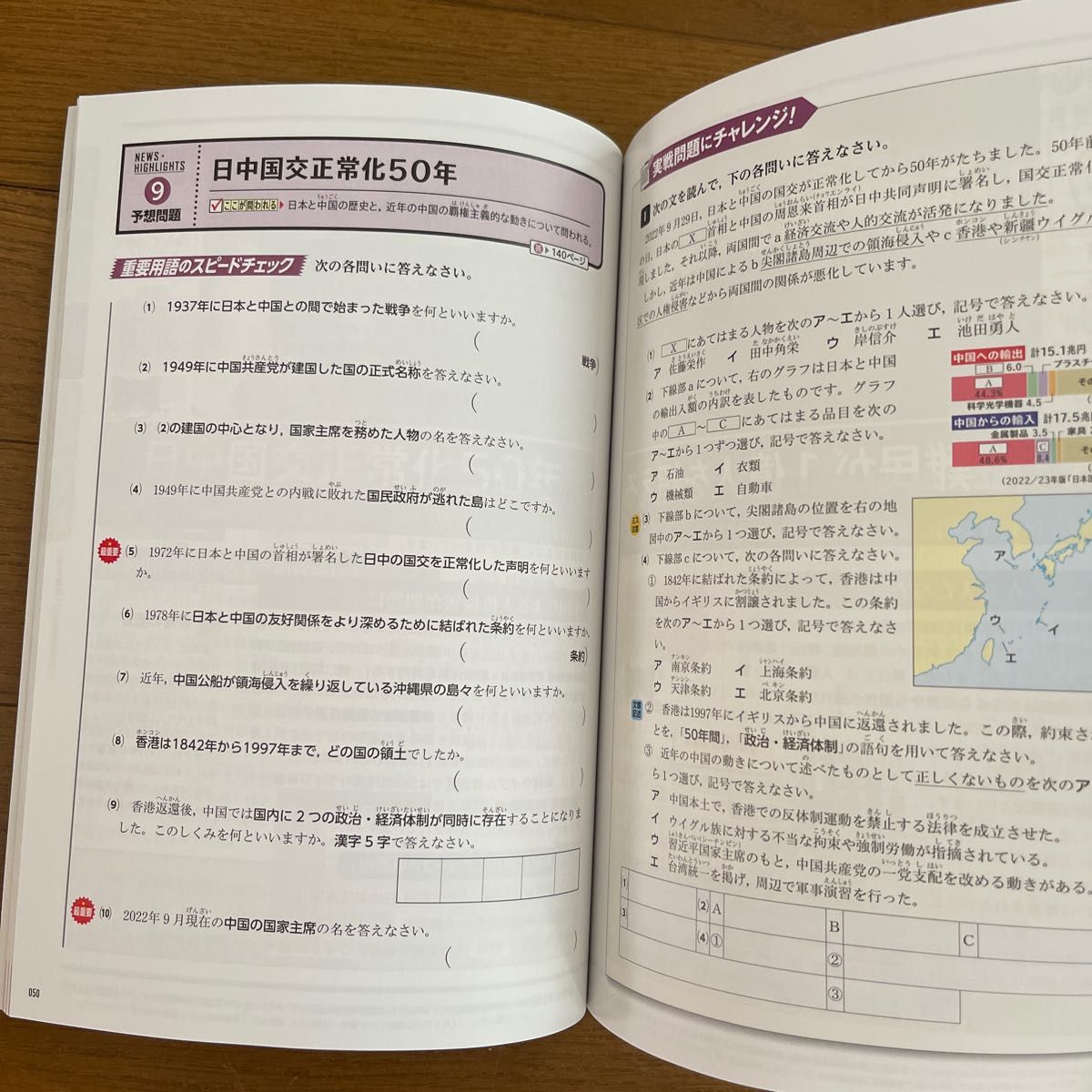 2023  時事問題に強くなる本　 中学　高校入試　 学研 重大ニュース　時事問題 中学受験  予想問題　社会　理科