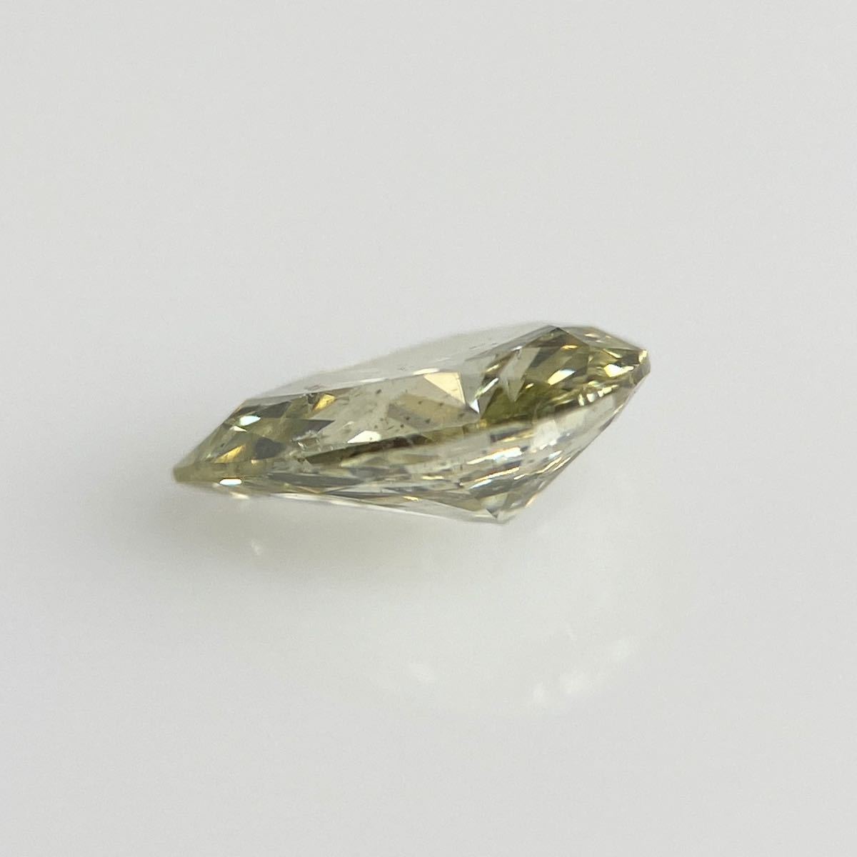 ０．２３４ct　ＦＡＮＣ　ＢＲＯＷＮＩＳＨ　ＧＲＥＥＮＩＳＨ　ＹＥＬＬＯＷ　ＳＩ２　ペアシェイプ　カメレオン　ダイヤモンドルース