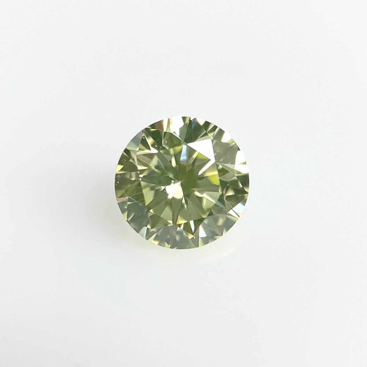 0.121ct FANCY LIGHT GREEN YELLOW SI1 round green yellow diamond loose 