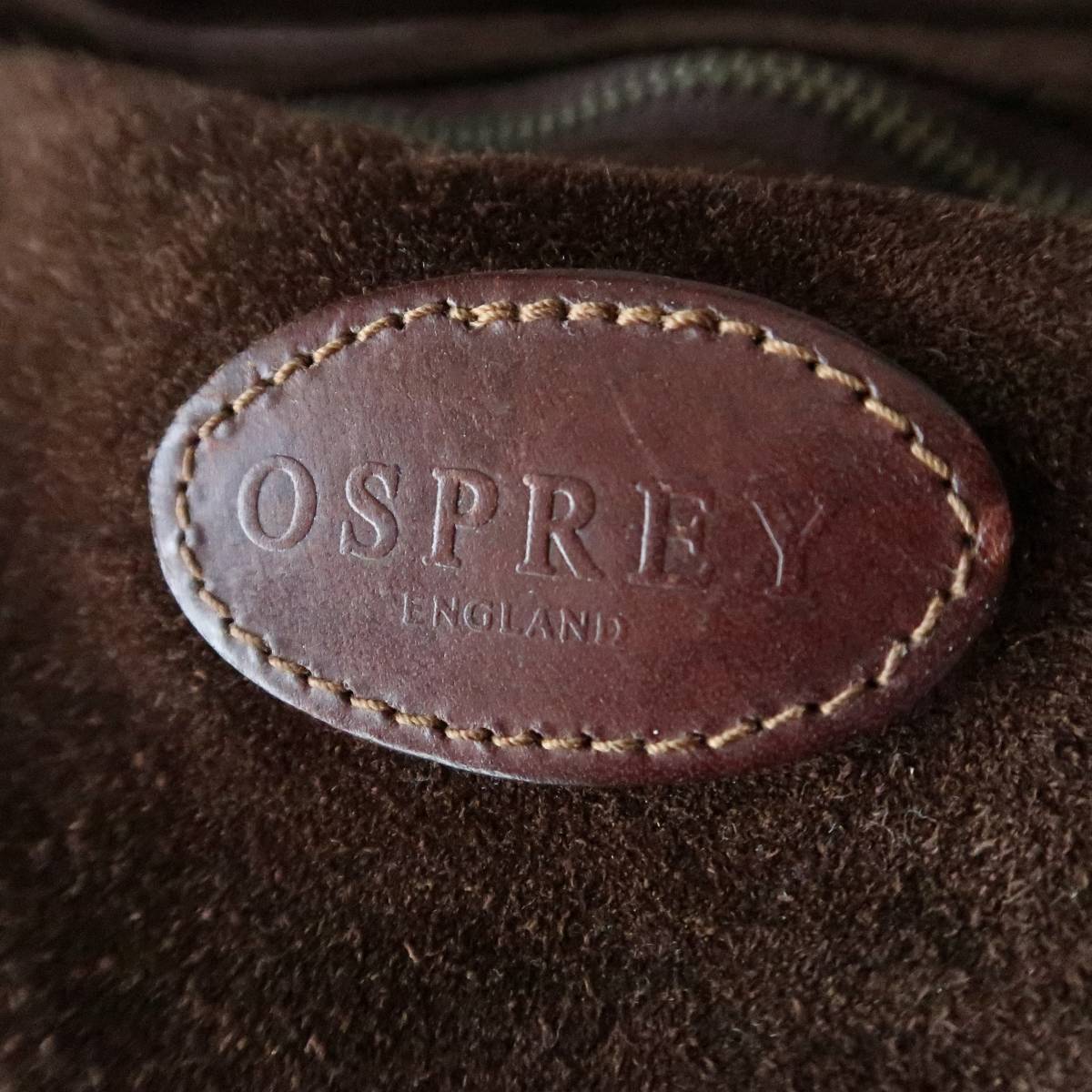  England Old OSPREY chocolate Brown suede & chrome leather we kenda- bag / Vintage travel bag Britain made 