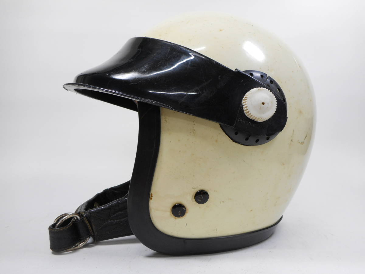 60s AGV VALENZA ジェットヘルメット ダブルストラップ 内装レザー張り