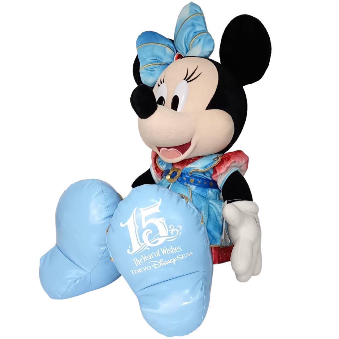 【新作入荷!!】  激レア タグ付き☆東京ディズニーシー TDS 15周年 ザ・イヤー・オブ・ウィッシュ ミニーマウス（Minnie Mouse） 特大 ぬいぐるみ ミニーマウス