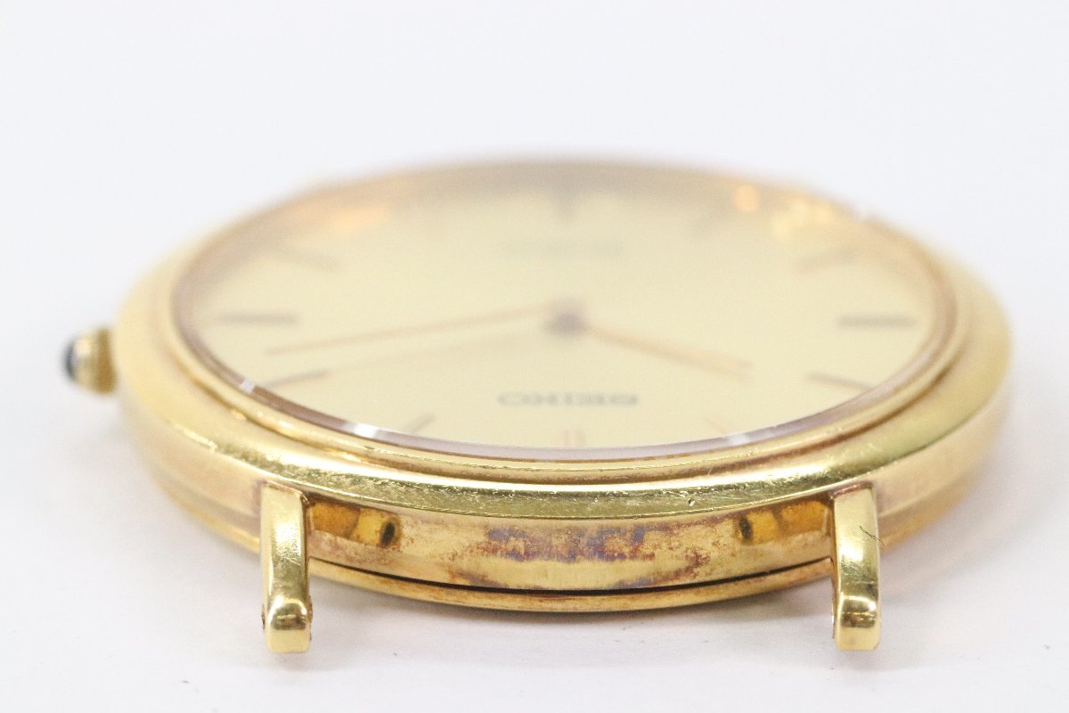 SEIKO Dolce セイコー ドルチェ 8N40-6080 18KT 金無垢 クォーツ 腕時計 フェイスのみ 現状稼動 5305-N 6