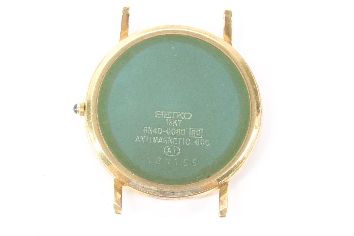 SEIKO Dolce セイコー ドルチェ 8N40-6080 18KT 金無垢 クォーツ 腕時計 フェイスのみ 現状稼動 5305-N 2