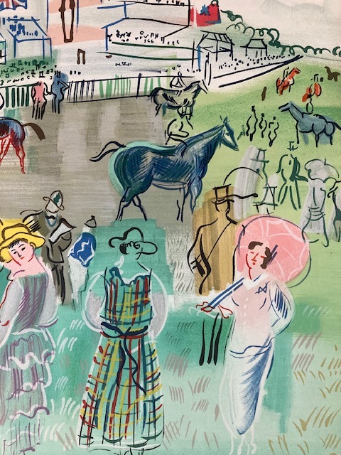 特価】　≪　　ラウル 　デュフィ　　≫　　リトグラフ【石版画】　　HIPPODROME D'EPSOM 　　1969年　　RAOUL DUFY_画像5