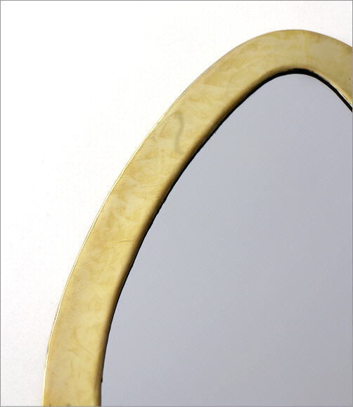 鏡 壁掛けミラー おしゃれ 真鍮 アンティーク レトロ ゴールド ウォールミラー しずく型 シンプル 玄関 洗面所 真鍮の壁掛けミラー エッグ_画像4