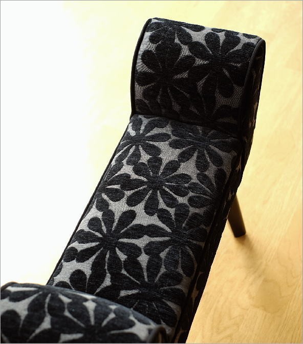 スツールベンチ スリム クッションチェア ベンチチェア 玄関ベンチ 玄関椅子 布張り おしゃれ もっとスリムなスツールベンチ Floral_画像2