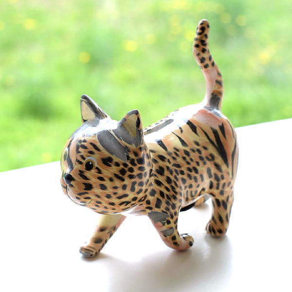  savings box stylish ceramics cat .. cat objet d'art ornament lovely animal animal colorful ceramics. colorful savings box cat 