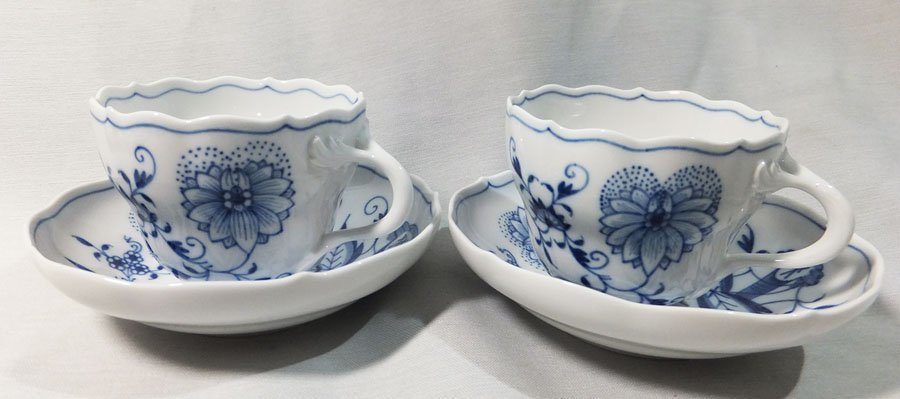 ◇MEISSEN/マイセン◇カップ＆ソーサー ブルーオニオン 00572/562 2客