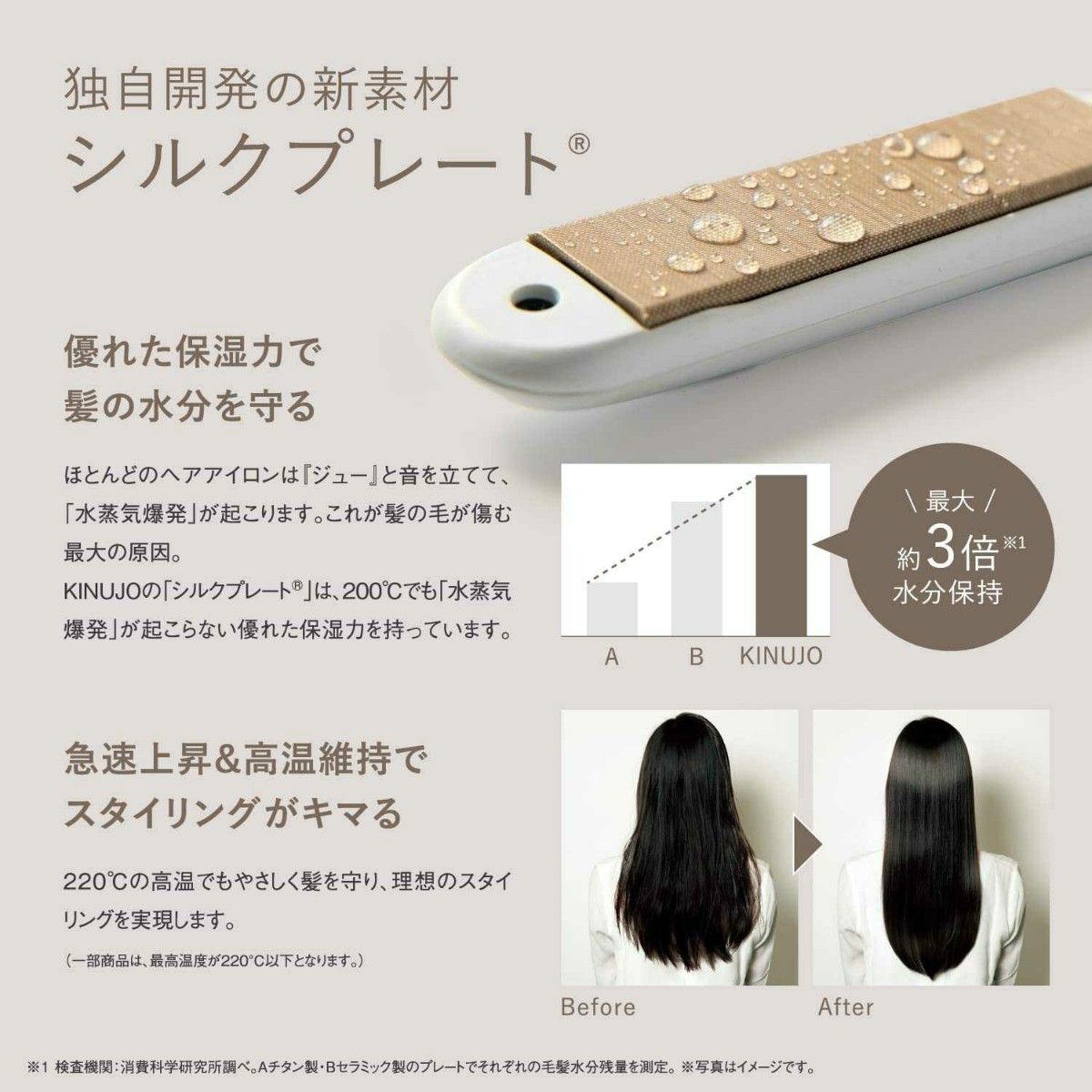 新品 未使用 絹女~KINUJO~ストレート ヘアアイロン|PayPayフリマ